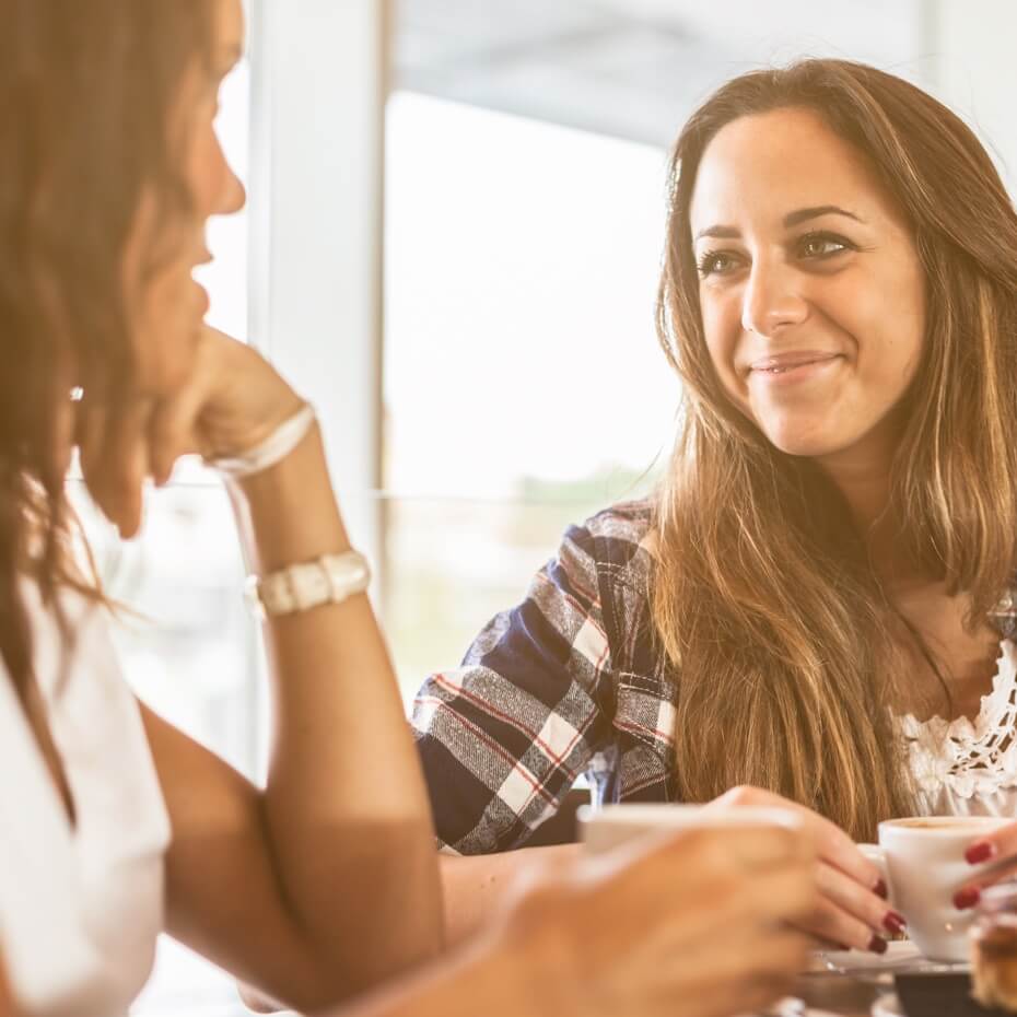 Picture of a two people talking