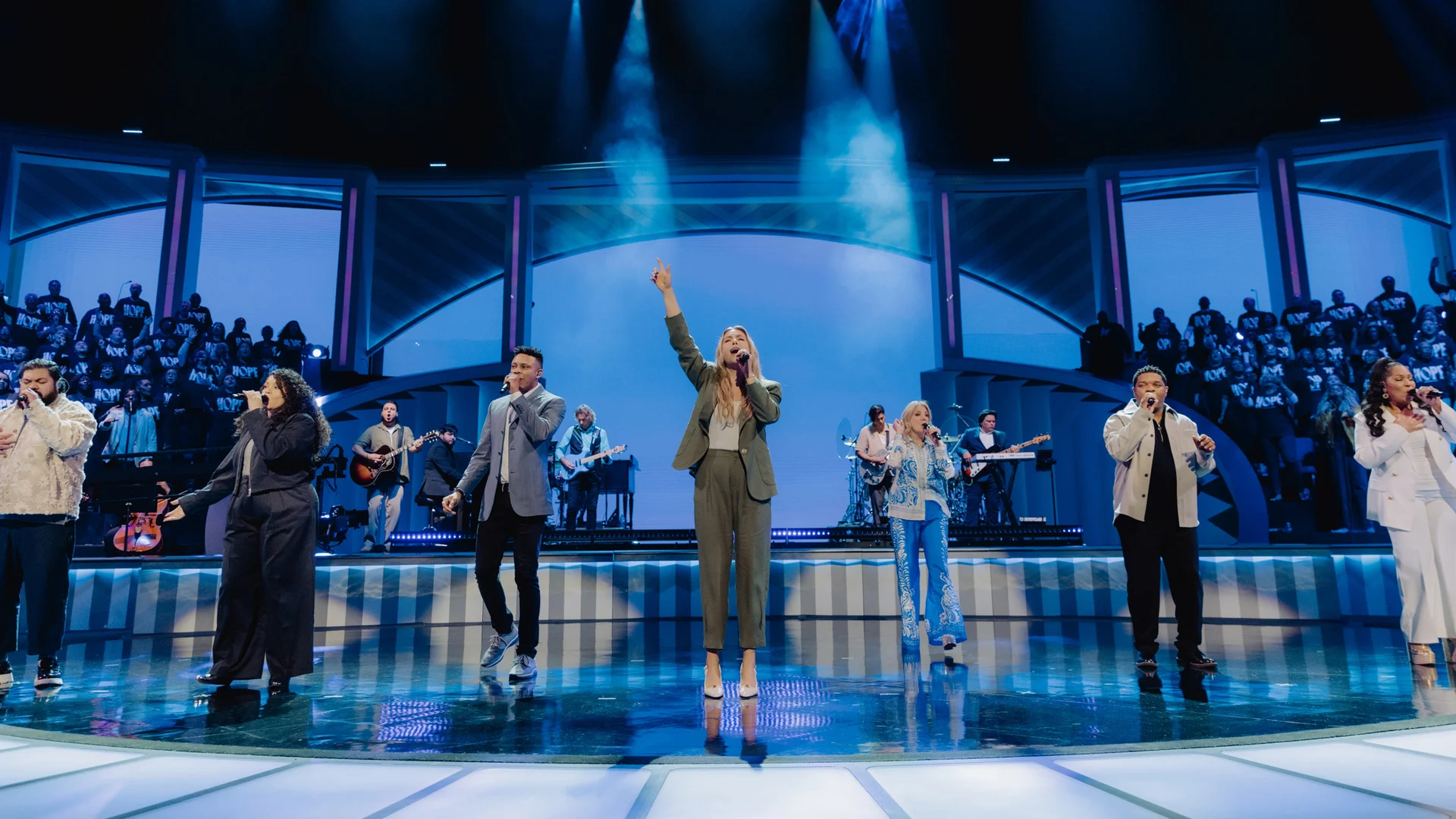 Lakewood Music leading worship at Lakewood Church